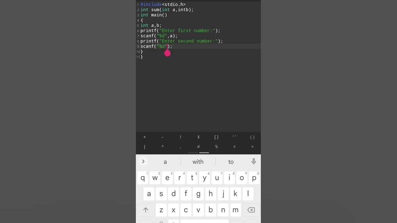 sum of 2 number using function - YouTube