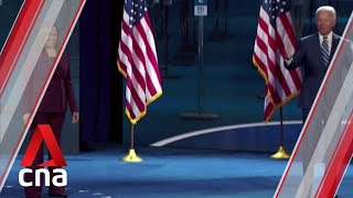 US Democratic convention: Kamala Harris accepts historic nomination for vice-president