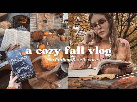 a cozy self-care & reading vlog 📚🍂 | autumn walks, dissertation thoughts & visual snow syndrome