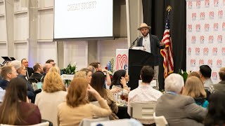The Daytripper speaks at the McGregor Chamber Banquet