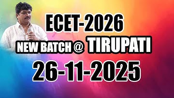 NEW BATCH 26-11-2025 II TIRUPATI
