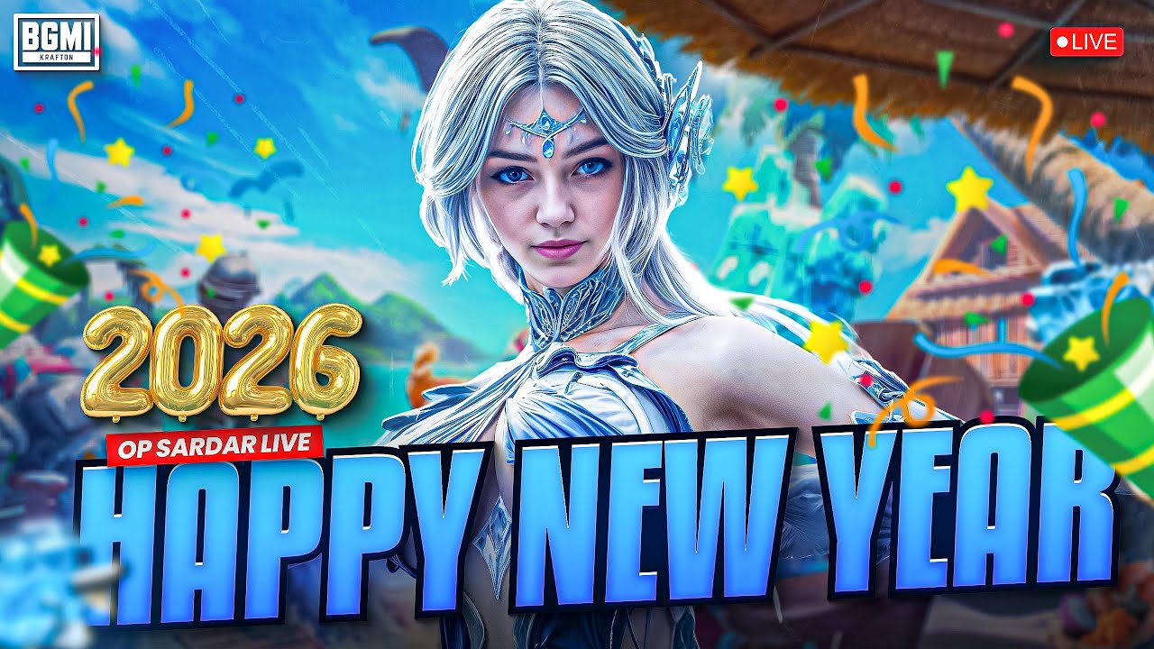 New Year Party in BGMI 🎉🔥 | Live Stream Hindi #shortslive - YouTube