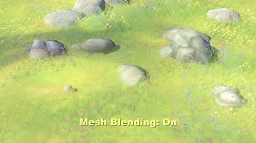 Terrain/Mesh Blending in Stylized 3d