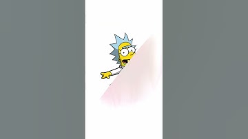 Combining Lisa and Rick #procreate #drawing #shorts #mashup #shortsvideo