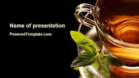 Mint Tea PowerPoint Template by PoweredTemplate.com