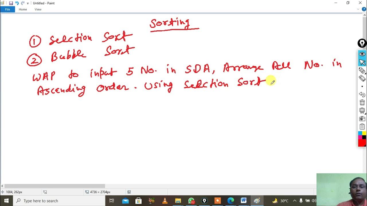 ICSE JAVA SELECTION, BUBBLE SORT - YouTube