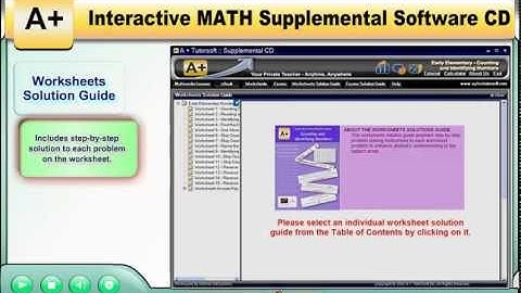 A+ Multi-Sensory Interactive MATH Supplemental - CD Software  (A+ Interactive Math)