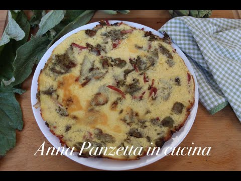 Frittata con gambi di carciofi