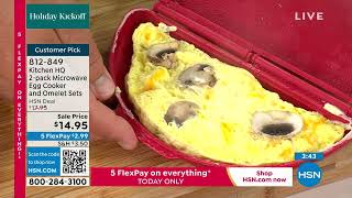 Kitchen HQ 2pack Microwave Egg Cooker and Omelet Sets