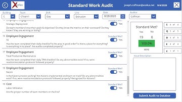 Standard Work Audits Using Power Apps
