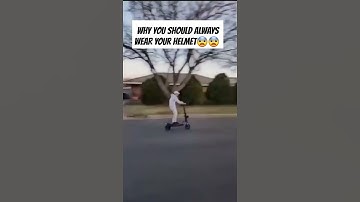 Why you should wear a Helmet ⛑️ 🪖 😨 #scooter #electricscooter #escooter #crazy #crash #carcrash #wow