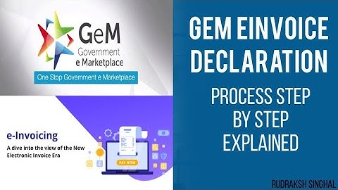Einvoice Declaration | Gem Portal E invoice Declaration Tab Problem Explained || Gst Portal