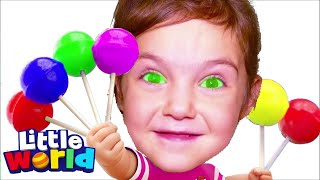 Nastya Learn Colors with Lollipops and Daddy Finger Family Song | 동요와 아이 노래 | 어린이 교육 |