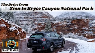 Zion To Bryce Canyon Winter Drive Stunning 4k Scenic Journey On Highways 9 U0026 89