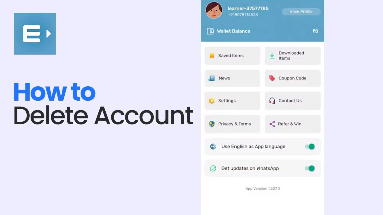Entri Sign In How to Delete Account on Entri - YouTube