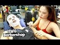 Vietnam Barber Shop  - ASMR  Face - Shave - Wash Hair with Beautiful Girl