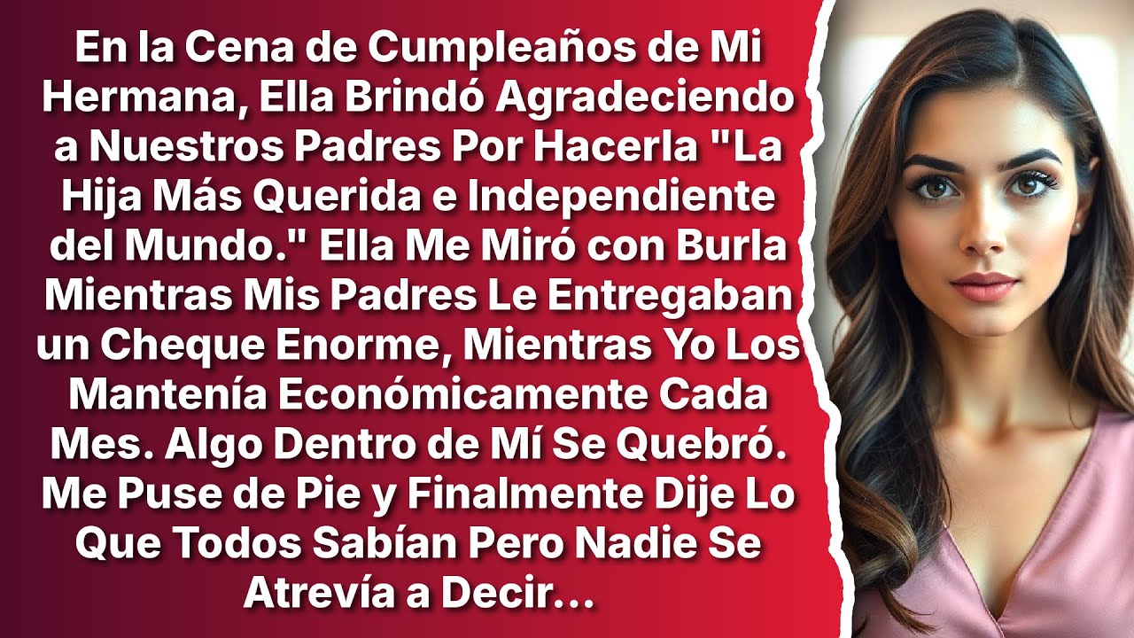En la Cena de Cumpleaños de Mi Hermana, Ella Me Miró con Burla y Brindó Por Ser 