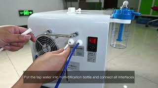 3000ml High Efficiency Stable Flow Rate Alkaline Hydrogen Inhalation Machine Operation Video Hydrogen Inhalation Machine 3000ml