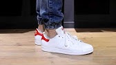 capital Matón construir Adidas Stan Smith White/Red - YouTube