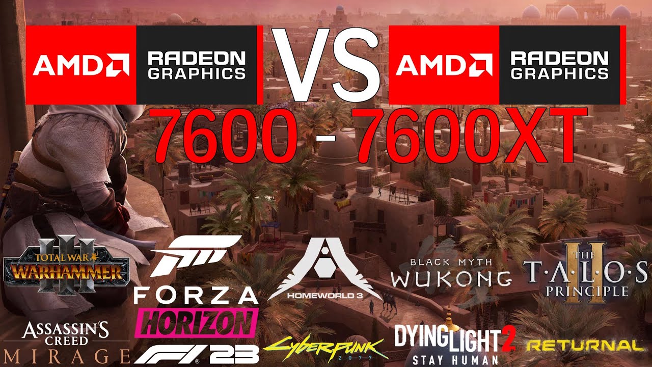 AMD Radeon RX 7600 -VS- AMD Radeon RX 7600 XT in 10 Spielen/Benchmarks ...