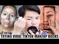 I AM SHOOKT... TRYING VIRAL TIKTOK MAKEUP HACKS! (DO THEY REALLY WORK?!) | Kenny Manalad