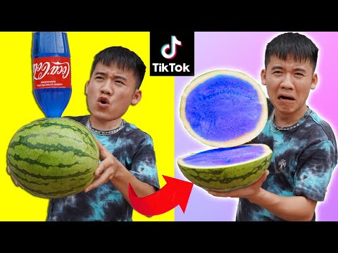 Hưng Troll | THỬ THÁCH LÀM THEO NHỮNG VIDEO TRIỆU VEW TRÊN TIKTOK PHẦN 4 | Biến Quả Dưa Hấu Màu Xanh