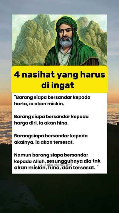 4 nasihat yang harus di ingat #islamicvideo #feedshorts