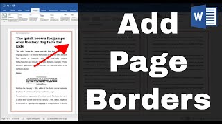 How to Add PAGE BORDERS in Word (Quick & Easy Borders!)