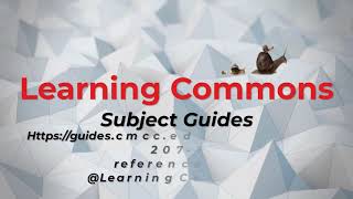 Learning Commons Subject Guide Tour