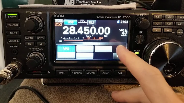Icom 7300 setting frequency to memory