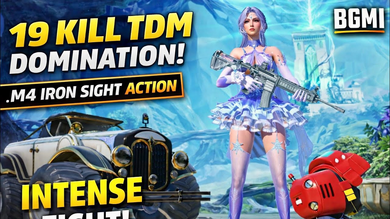 M4 IRON SIGHT DESTROYED TDM LOBBY 😳🔥 | 19 KILLS INTENSE BGMI MATCH