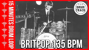 Drum Beat 135 bpm - Groove Drum Track 135 BPM Britpop | Batería 135 BPM Britpop