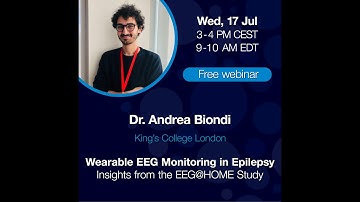 ANT Neuro Webinar - Wearable EEG Monitoring in Epilepsy: Insights from the EEG at Home Study