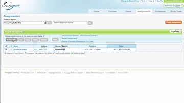 CengageNOW: Changing Assignment Due Dates