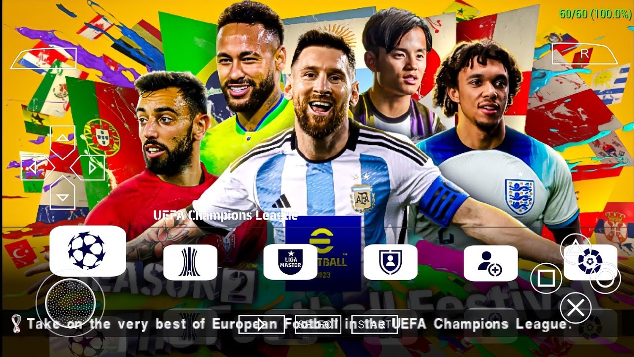 eFootball PES 2023 PPSSPP Update Kits World Cup 2022 & UCL Real Faces Full  Transfers 2023 Camera PS5 