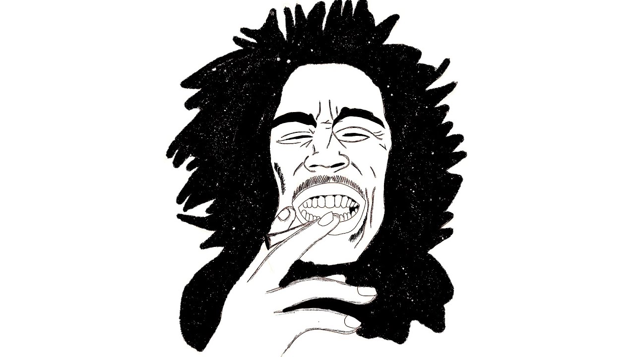 How to draw Bob Marley - YouTube.