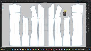 Basic Women's Jacket in Clo3D, sewing the panels screenshot 2