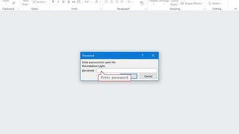 Opening A Password Protected Presentation | Powerpoint | Computer Training | Periwinkle