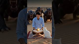 Desert Prayer Miracle | Quran Light Destroys Monsters | Islamic AI Story#shorts