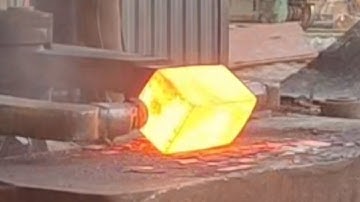 What will a huge Rectangular iron block be forged into| Amazing Heavy Forging Video