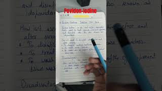 Povidone-Iodine 5% | RealizeMedicin | Povidon advantage, disadvantages, and uses 💊💉