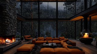 Calm by the Window| Rain and Fire Symphony for Relaxation and Renewal