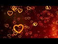 Romantic Gold and Red Love Hearts in Motion (1 Hour) • Beautiful screensaver to Relax/sleep/study