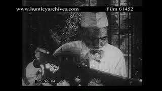 Cotton and Silk in Benares, India, 1940's.  Archive film 61452