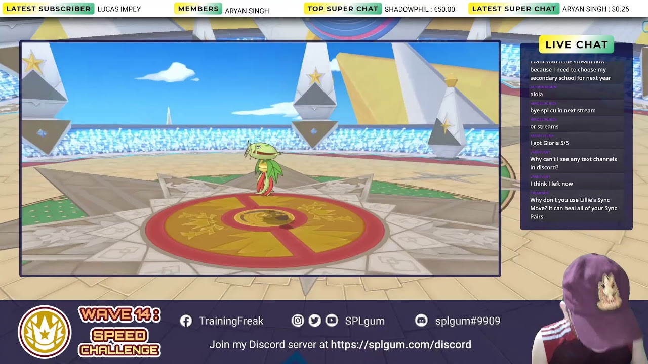 [Pokemon Masters EX] Champion Stadium - Hard Lv. 1 (Wave 14) - SPEED CHALLENGE (with Gloria)