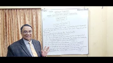 Lecture 1354Topic: GROUP THEORY(HIGH SYMMETRY POINT GROUPS)