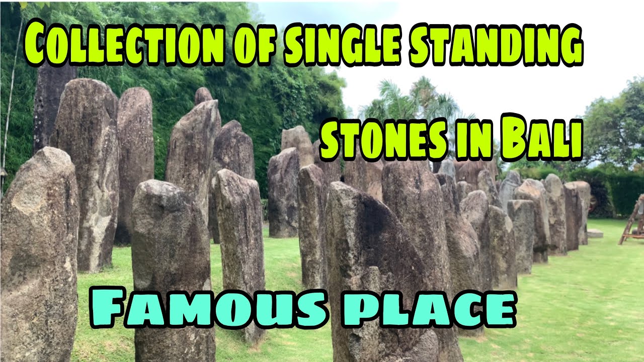 Collection of single standing stones in the stone park near SANUR BALI ...