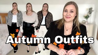 Summer into Autumn outfit ideas for the plus size apple shaped body