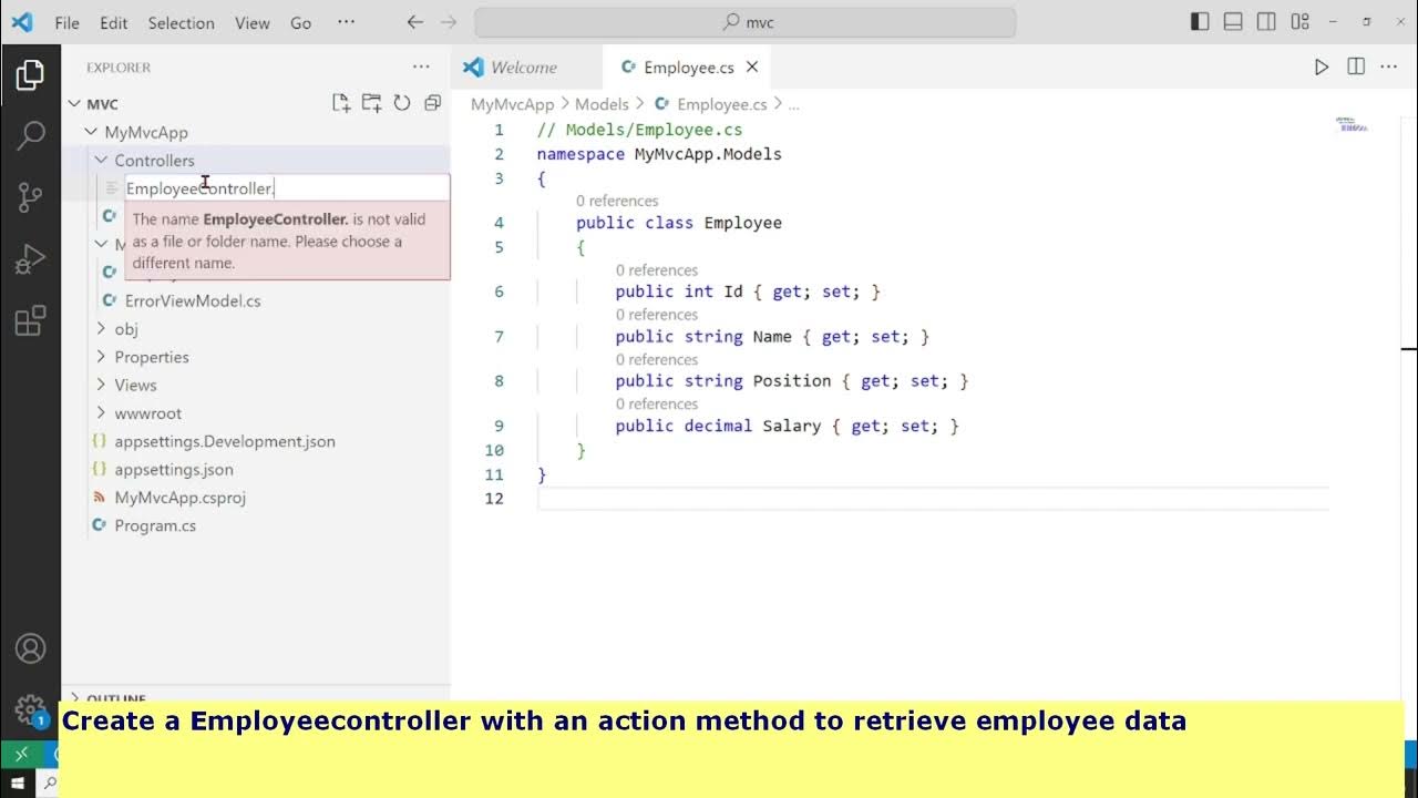Create mvc Web app using Visual studio code - YouTube