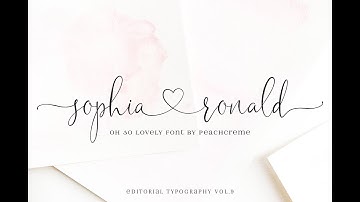 Sophia Ronald // Lovely Script FontSophia Ronald // Lovely Script Font
